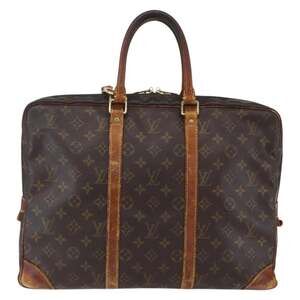Louis Vuitton Monogram Porte Documents Voyage Business Bag Brown